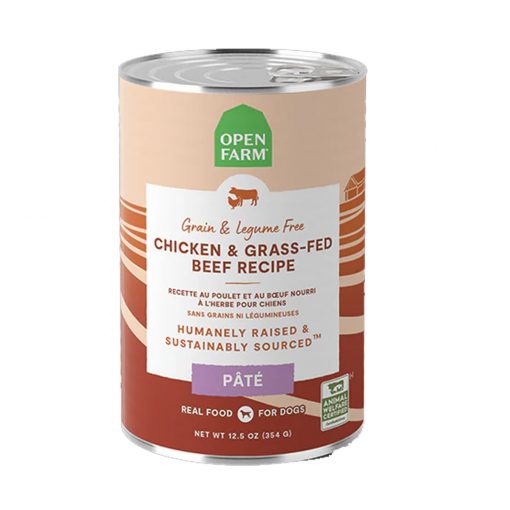 Open Farm Chicken & Grass Fed Beef Pate Wet Dog Food 354G