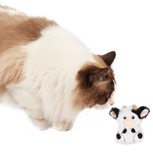 FOFOS Cow Floppy Crinkle Cat Toy - Image 3