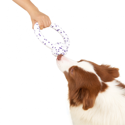 FOFOS Durable Puller with Ball Dog Toy White - Image 4