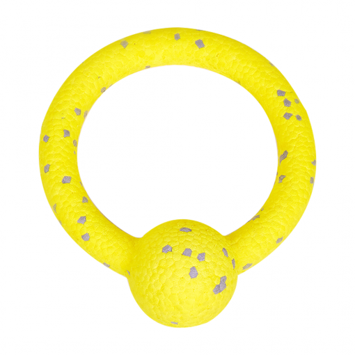 FOFOS Durable Puller with Ball Dog Toy Yellow - Image 2