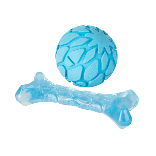 FOFOS Milk Bone & Ball Puppy Toy Blue - Image 2