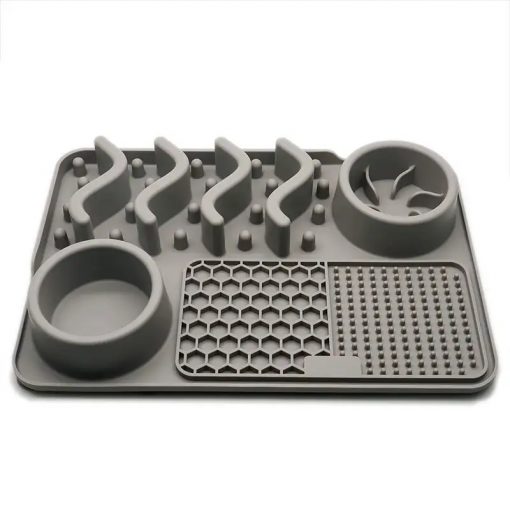 Ultimate Licky Sticky Mat "Buffet" Grey - SMALL 30x20cm
