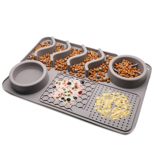 Ultimate Licky Sticky Mat "Buffet" Grey - SMALL 30x20cm - Image 2