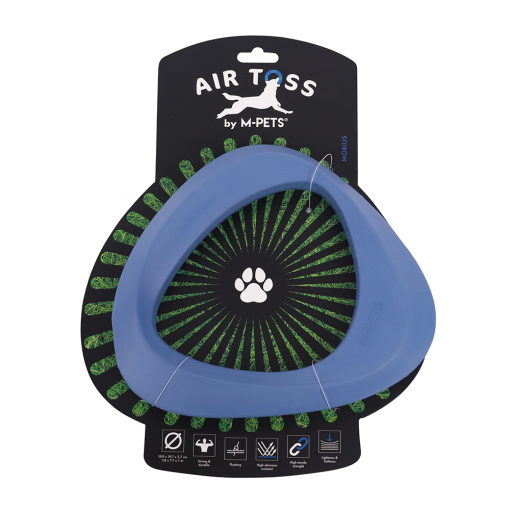 M-PETS Air Toss Mobius Blue Dog Toy