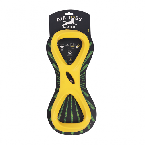 M-PETS Air Toss Twist Yellow Dog Toy