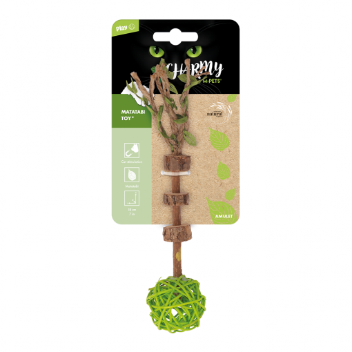 M-PETS Charmy Amulet Matatabi Green Catnip Cat Toy