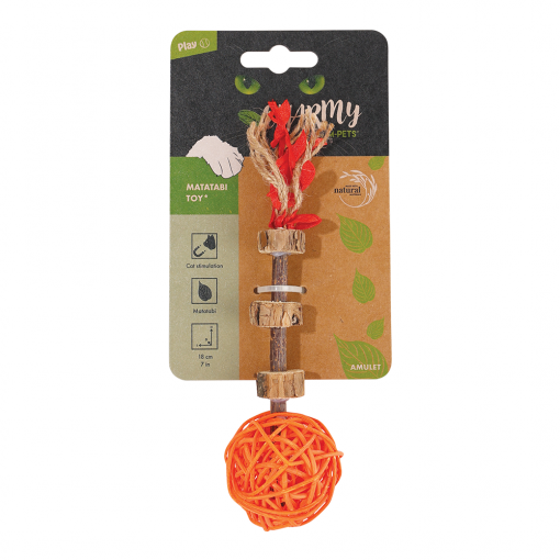 M-PETS Charmy Amulet Matatabi Orange Catnip Cat Toy