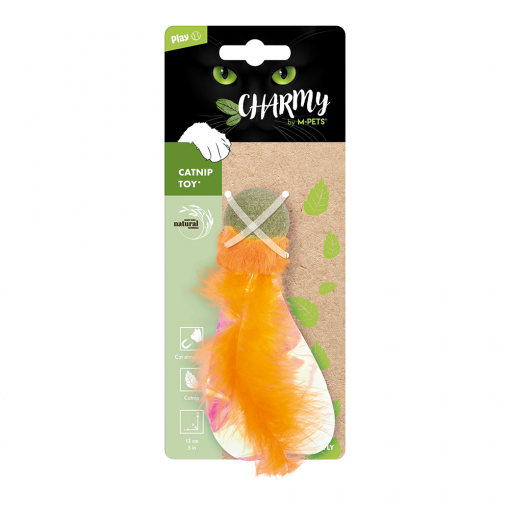 M-PETS Charmy Firefly Orange Catnip Cat Toy