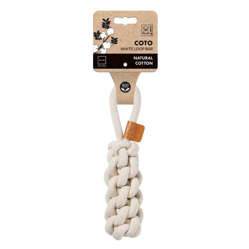 M-PETS Coto White Loop Bar S Eco Friendly Dog Toy-22*5* 5 cm