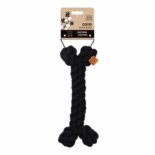 M-PETS Coto Black Bone L Eco Friendly Dog Toy-Size: 11*11*26cm