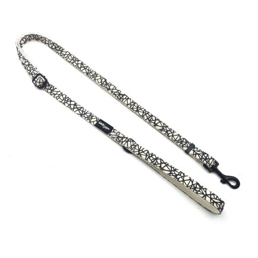 Reflective Visibility Cobble stone Adjustable Leash - WHITE