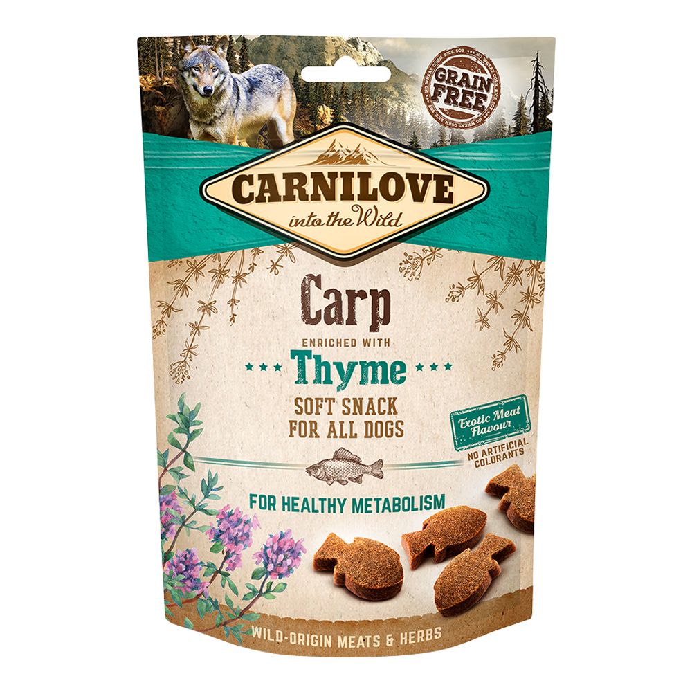 Carnilove Carp enriched with Thyme Soft Snack for Dogs 200g