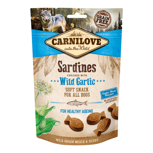 Carnilove Sardines enriched with Wild Garlic Soft Snack for