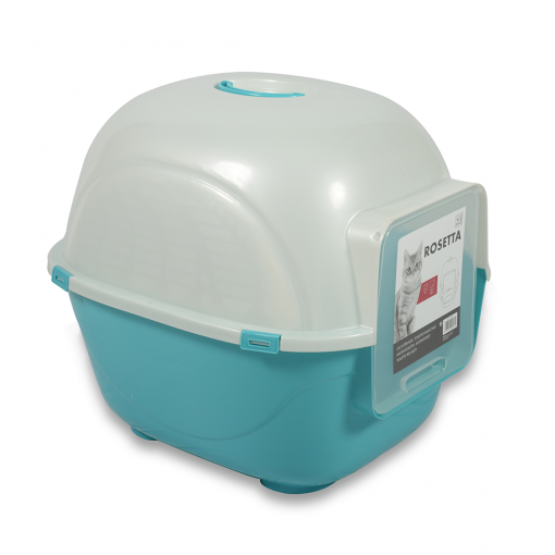 M-PETS Rosetta Cat Litter Box Blue L