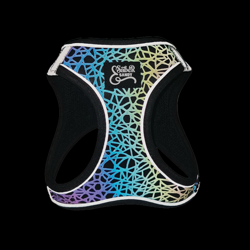 Reflective Visibility Step in Harness Cobble Stone Pattern - BLACK - Image 2