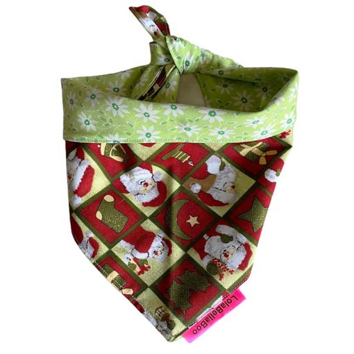 LolaBellaBoo  Santa with Green Flowers