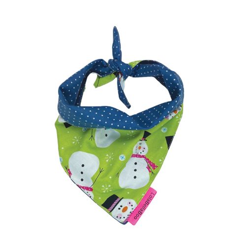 LolaBellaBoo – Lime Snowman and Blue Dots