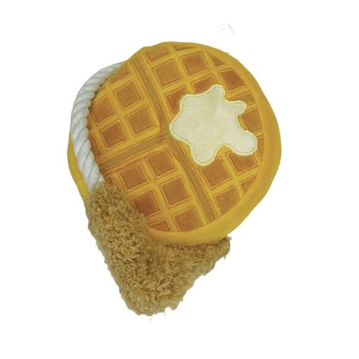 Waffle and Fried Chicken Dog toy with Squeaker