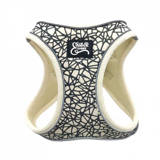 Reflective Visibility Step in Harness Cobble Stone Pattern - WHITE